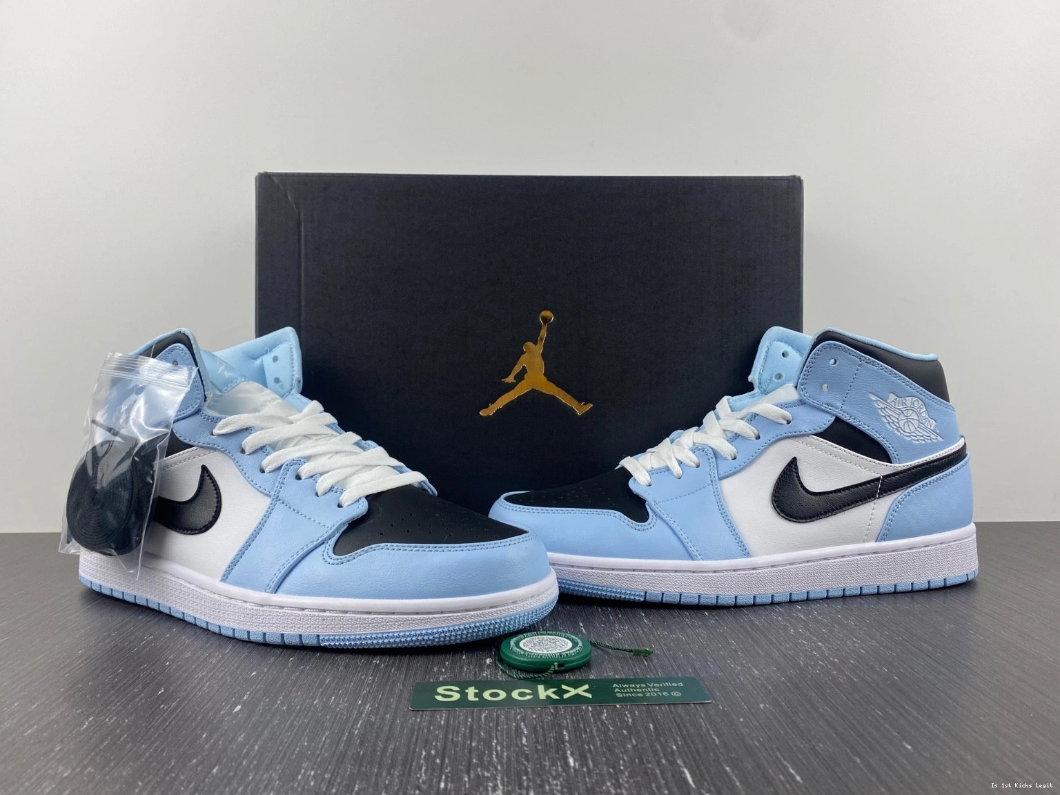 Blue 555112-401 Mid Air Jordan 1 GS Ice 0513